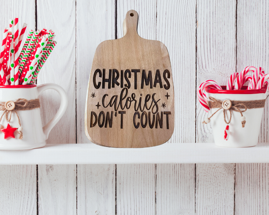 Christmas Calories Don't Count Cutting Board