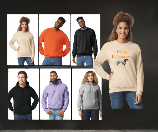 Happy Halloweenie - Crewneck Sweatshirt and Hoodies