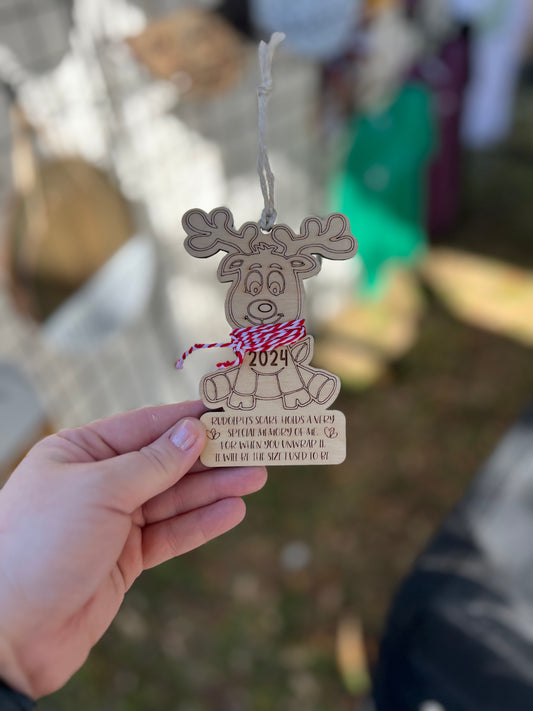 Reindeer Measurement Ornament