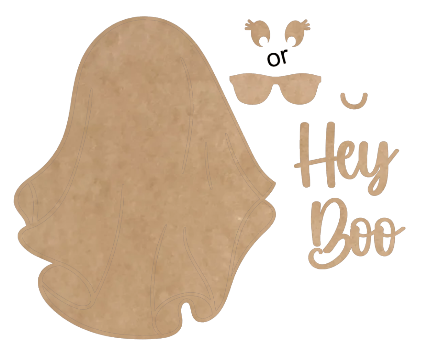 Hey Boo, DIY Paint Kit - Halloween Door Hanger