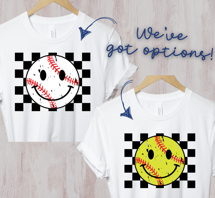 Checkered Softball/Baseball Shirt