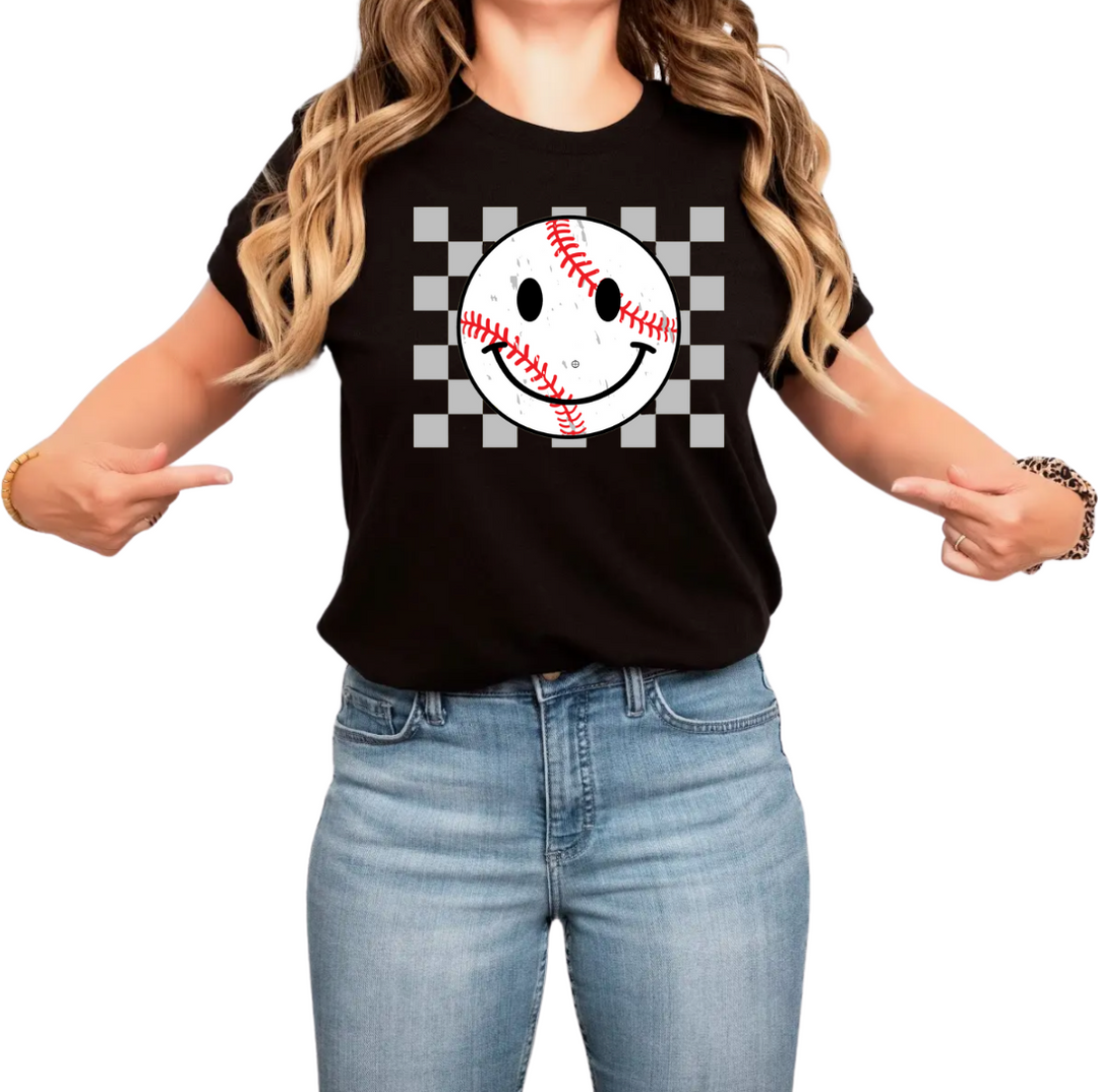 Checkered Softball/Baseball Shirt