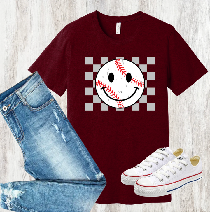 Checkered Softball/Baseball Shirt