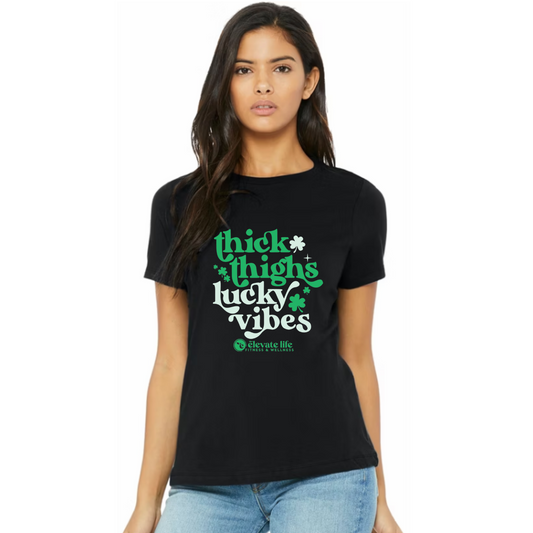 Thick Thighs Lucky Vibes T Shirt