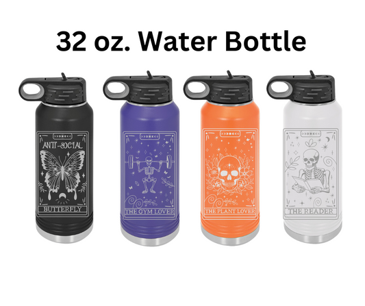 Tarot Card 32 oz Water Bottle