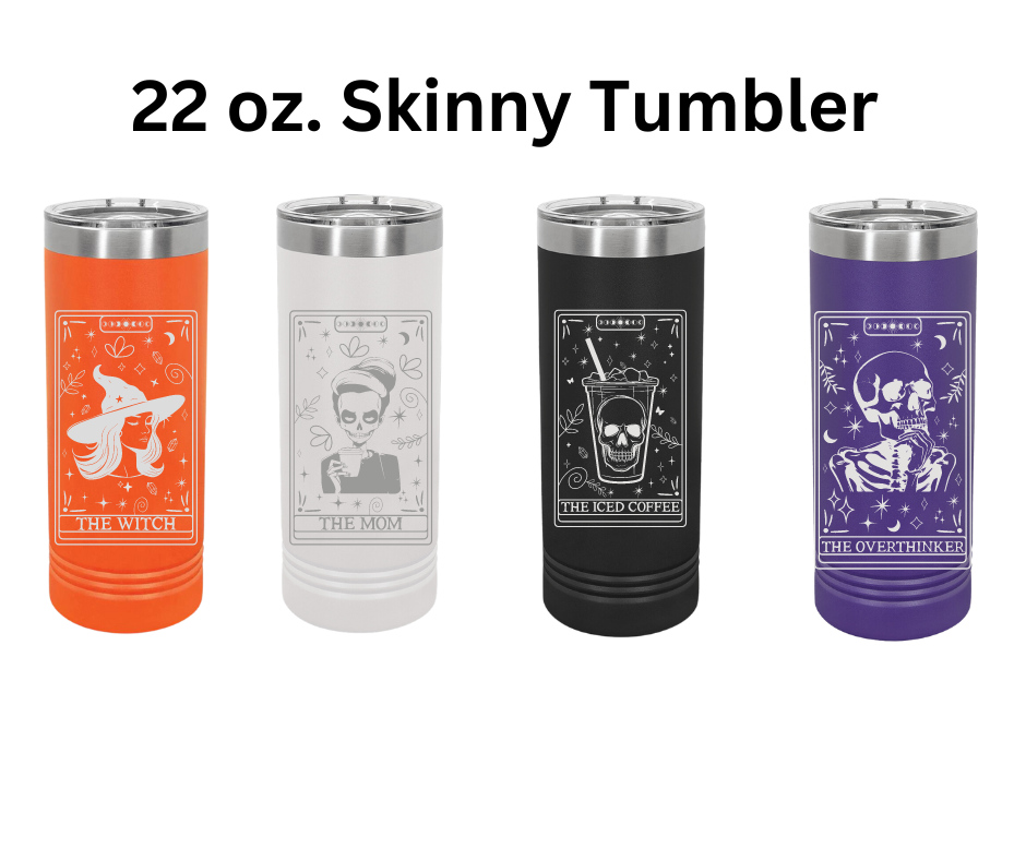 Tarot Card 22 oz Skinny Tumblers